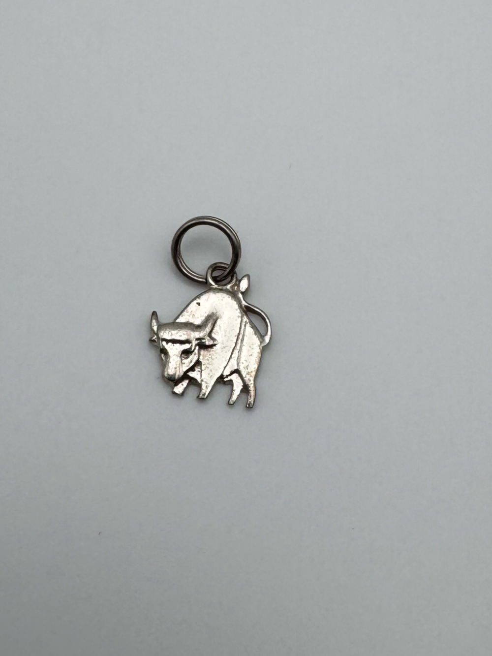 Sterling Silver 925 Bull Charm